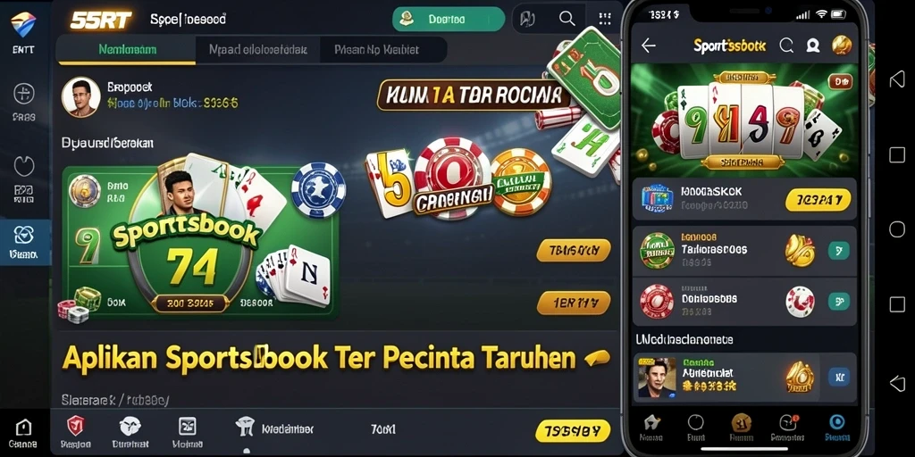 Tampilan menarik aplikasi 55RT dengan berbagai pilihan taruhan.