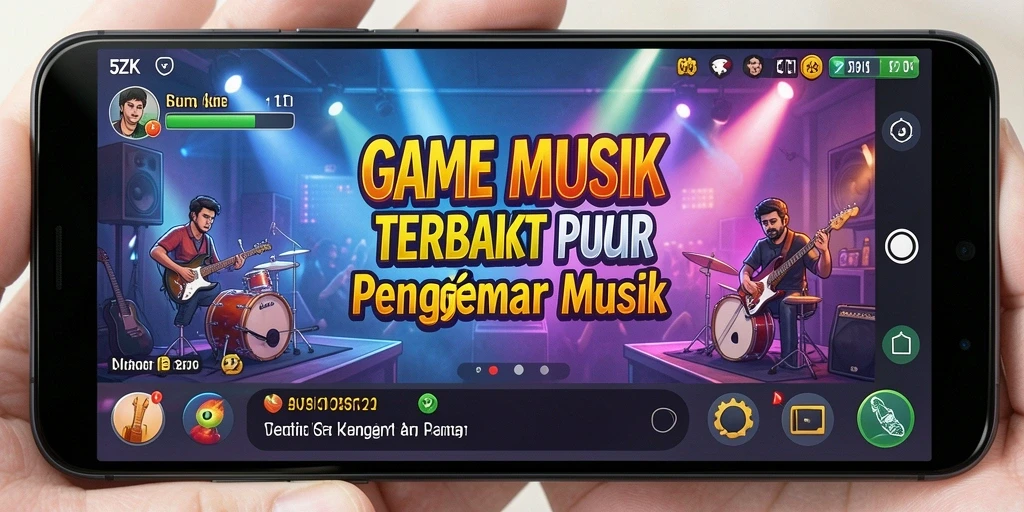 Tangkapan layar gameplay <strong>5ZK</strong> menampilkan keseruan bermain musik.