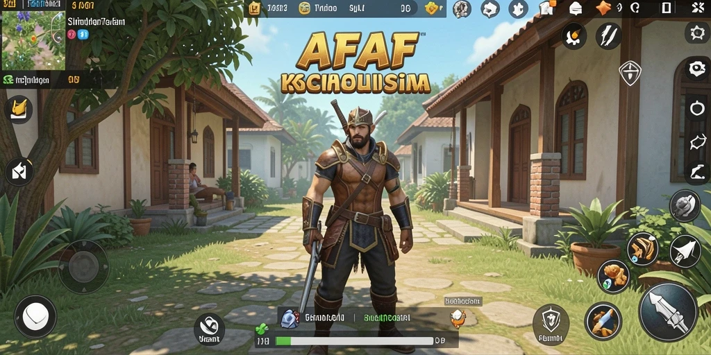Tampilan gameplay realistis dalam AFAF dengan karakter yang berinteraksi.