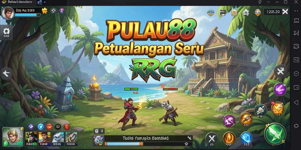 Screenshot gameplay RPG PULAU88 yang penuh aksi.
