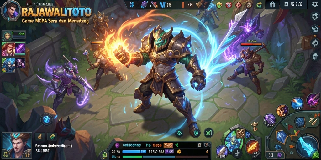 Screenshot gameplay RAJAWALITOTO yang menampilkan aksi seru di arena.