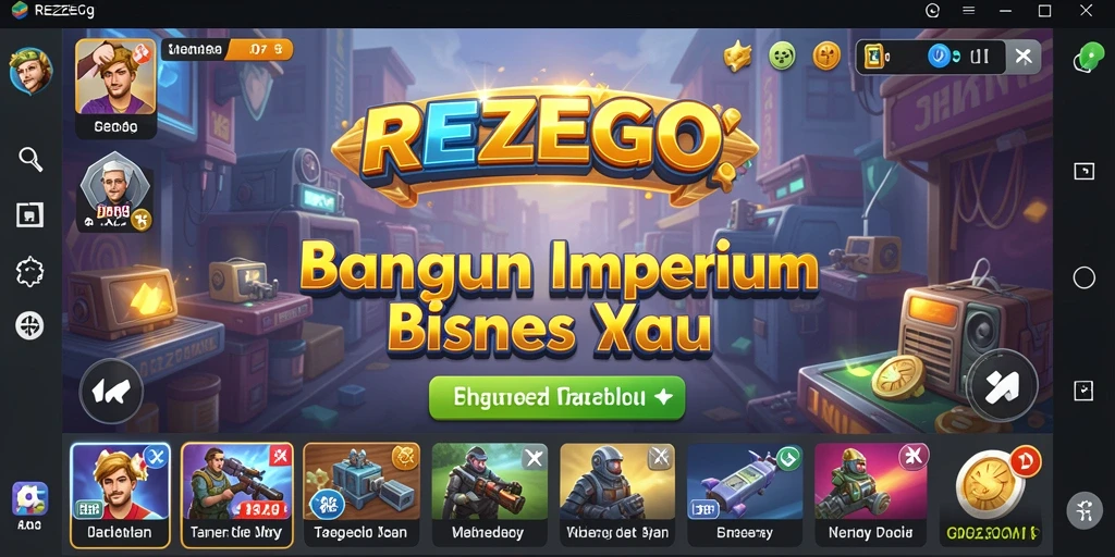 Screenshot gameplay REZEGO menampilkan pengelolaan bisnis yang menarik.