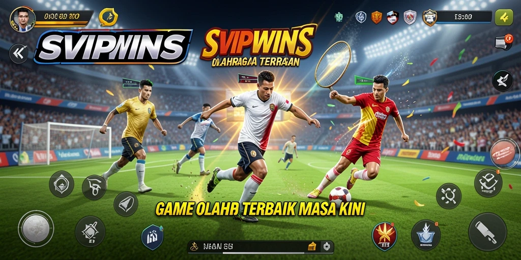 Tampilan seru gameplay SVIPWINS dalam suasana olahraga yang menarik.