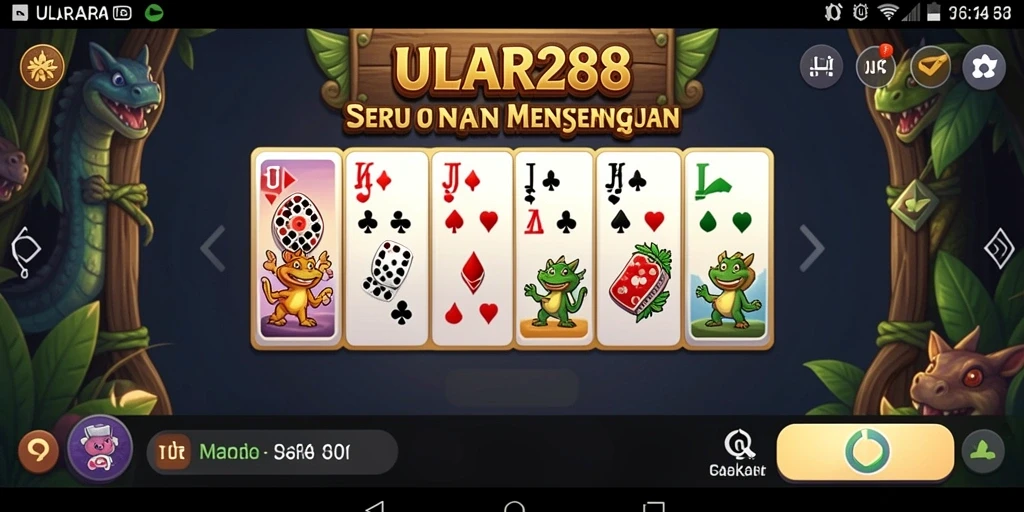 Tampilan gameplay ULAR288 dengan pemain yang bersaing dalam permainan domino.